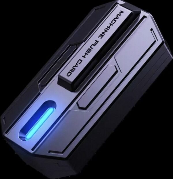 EDC Pulse Push Coin Fidget Toy | Metal Mechanical Slider | Black Tech Stress Relief Gadget