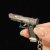 Combat Master Series Mini Gun Model | 9 cm Alloy Metal Weapon Keychain | Collectible Replica Toy