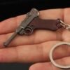 Combat Master Series Mini Gun Model | 9 cm Alloy Metal Weapon Keychain | Collectible Replica Toy