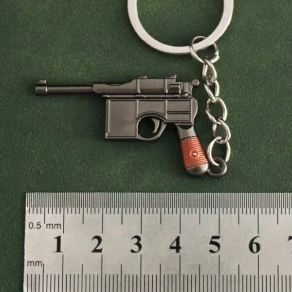 Combat Master Series Mini Gun Model | 9 cm Alloy Metal Weapon Keychain | Collectible Replica Toy