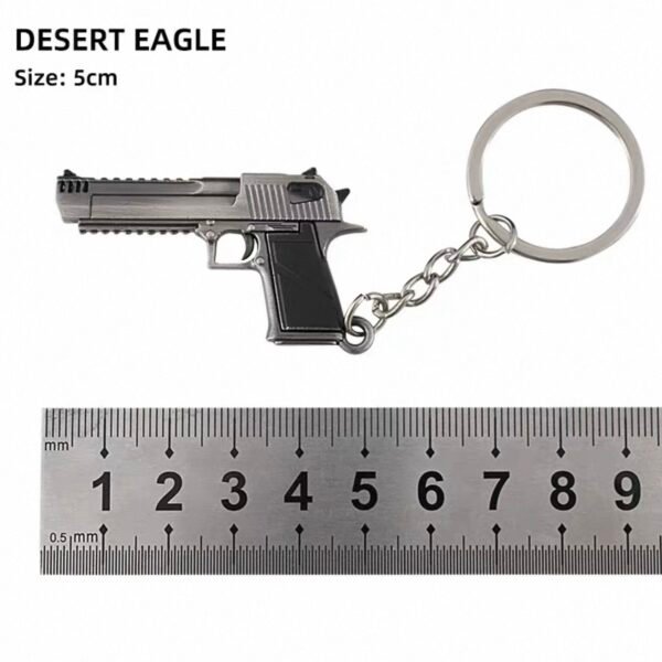Combat Master Series Mini Gun Model | 9 cm Alloy Metal Weapon Keychain | Collectible Replica Toy