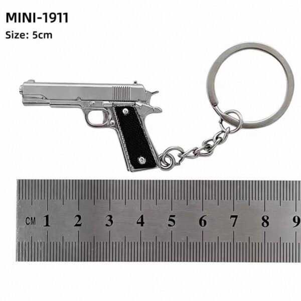 Combat Master Series Mini Gun Model | 9 cm Alloy Metal Weapon Keychain | Collectible Replica Toy