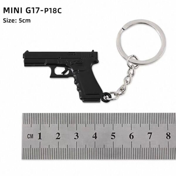 Combat Master Series Mini Gun Model | 9 cm Alloy Metal Weapon Keychain | Collectible Replica Toy