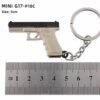 Combat Master Series Mini Gun Model | 9 cm Alloy Metal Weapon Keychain | Collectible Replica Toy
