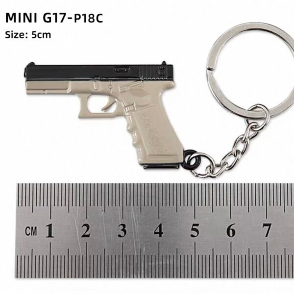 Combat Master Series Mini Gun Model | 9 cm Alloy Metal Weapon Keychain | Collectible Replica Toy