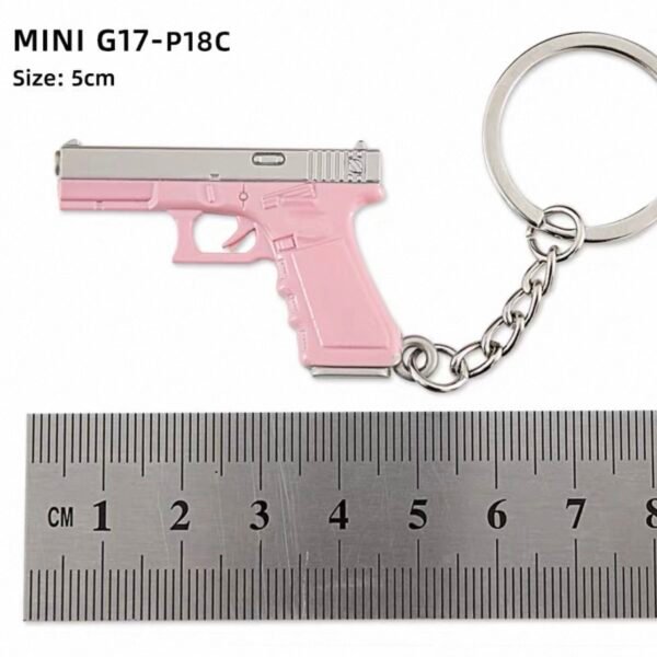 Combat Master Series Mini Gun Model | 9 cm Alloy Metal Weapon Keychain | Collectible Replica Toy