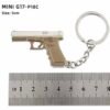 Combat Master Series Mini Gun Model | 9 cm Alloy Metal Weapon Keychain | Collectible Replica Toy