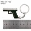 Combat Master Series Mini Gun Model | 9 cm Alloy Metal Weapon Keychain | Collectible Replica Toy