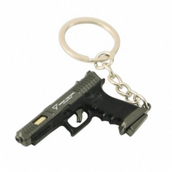 Combat Master Series Mini Gun Model | 9 cm Alloy Metal Weapon Keychain | Collectible Replica Toy