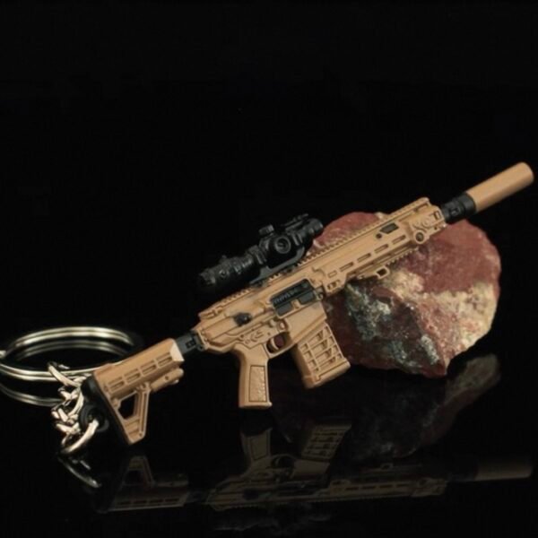 Call of Duty Series Mini Gun Model | 9 cm Alloy Metal Weapon Keychain | Collectible Replica Toy