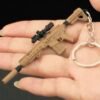 Call of Duty Series Mini Gun Model | 9 cm Alloy Metal Weapon Keychain | Collectible Replica Toy