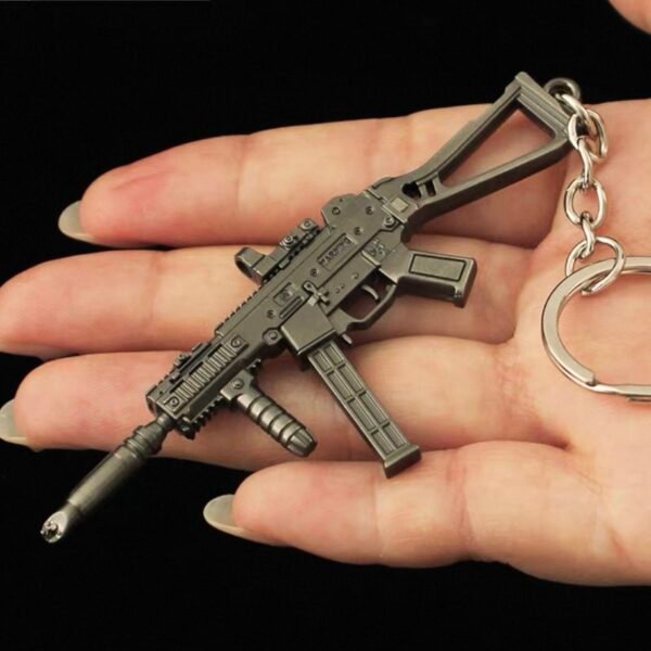 Call of Duty Series Mini Gun Model | 9 cm Alloy Metal Weapon Keychain | Collectible Replica Toy