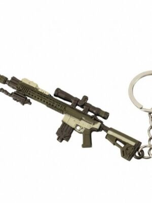 Resident Evil 8 Series Mini Gun Model | 9 cm Alloy Metal Weapon Keychain | Collectible Replica Toy