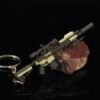 Resident Evil 8 Series Mini Gun Model | 9 cm Alloy Metal Weapon Keychain | Collectible Replica Toy