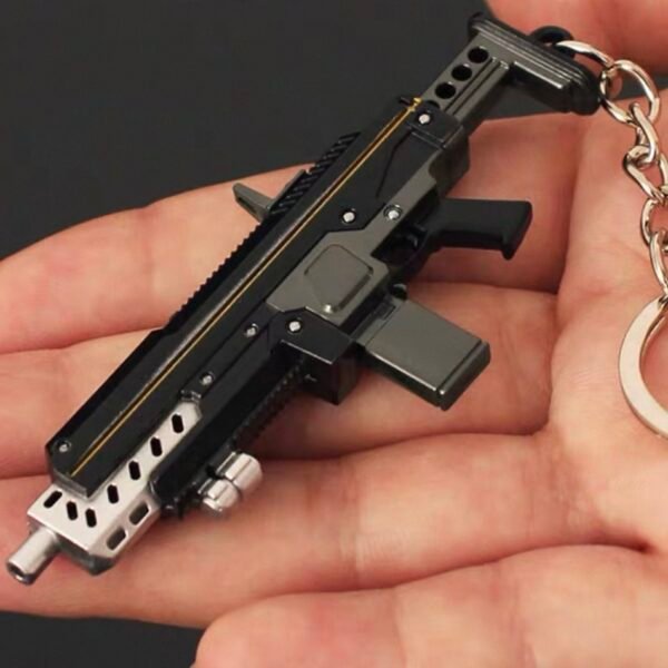 Helldivers 2 Series Mini Gun Model | 9 cm Alloy Metal Weapon Keychain | Collectible Replica Toy