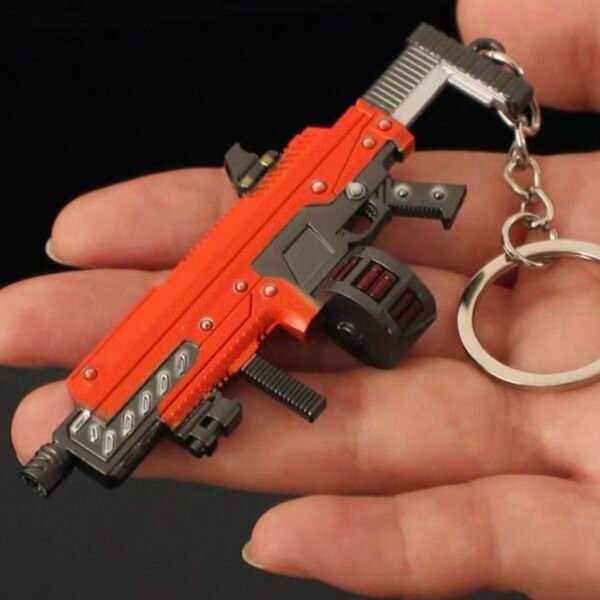 Helldivers 2 Series Mini Gun Model | 9 cm Alloy Metal Weapon Keychain | Collectible Replica Toy
