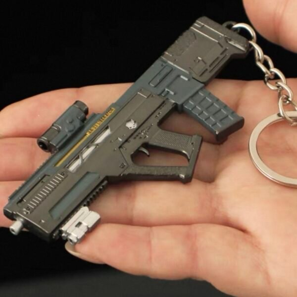 Helldivers 2 Series Mini Gun Model | 9 cm Alloy Metal Weapon Keychain | Collectible Replica Toy