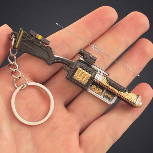 Helldivers 2 Series Mini Gun Model | 9 cm Alloy Metal Weapon Keychain | Collectible Replica Toy
