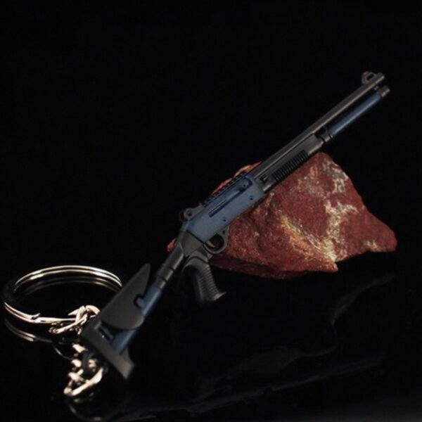 PUBG Series Mini Gun Model | 9 cm Alloy Metal Weapon Keychain | Collectible Replica Toy