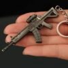 PUBG Series Mini Gun Model | 9 cm Alloy Metal Weapon Keychain | Collectible Replica Toy