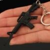 PUBG Series Mini Gun Model | 9 cm Alloy Metal Weapon Keychain | Collectible Replica Toy