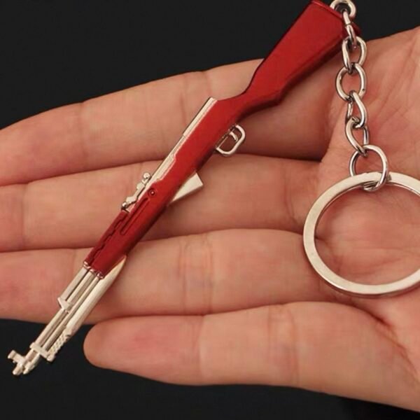 PUBG Series Mini Gun Model | 9 cm Alloy Metal Weapon Keychain | Collectible Replica Toy