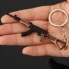 PUBG Series Mini Gun Model | 9 cm Alloy Metal Weapon Keychain | Collectible Replica Toy