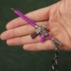 PUBG Series Mini Gun Model | 9 cm Alloy Metal Weapon Keychain | Collectible Replica Toy