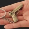 PUBG Series Mini Gun Model | 9 cm Alloy Metal Weapon Keychain | Collectible Replica Toy