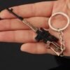 PUBG Series Mini Gun Model | 9 cm Alloy Metal Weapon Keychain | Collectible Replica Toy