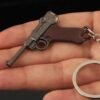 PUBG Series Mini Gun Model | 9 cm Alloy Metal Weapon Keychain | Collectible Replica Toy