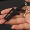PUBG Series Mini Gun Model | 9 cm Alloy Metal Weapon Keychain | Collectible Replica Toy