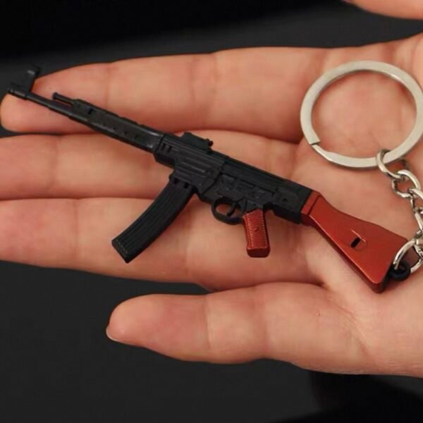 PUBG Series Mini Gun Model | 9 cm Alloy Metal Weapon Keychain | Collectible Replica Toy