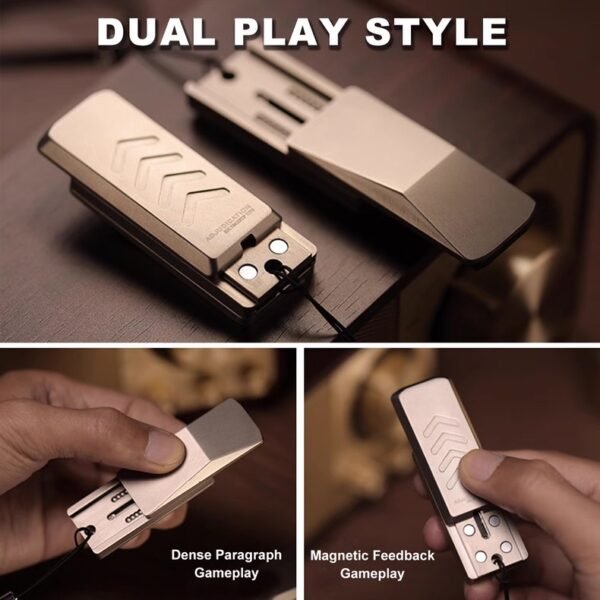 EDC Stainless Steel Cyber Pickup Metal Push Slider | Mechanical Stress Relief Fidget Toy for Adults