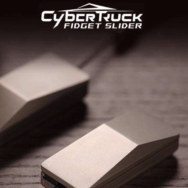 EDC Stainless Steel Cyber Pickup Metal Push Slider | Mechanical Stress Relief Fidget Toy for Adults