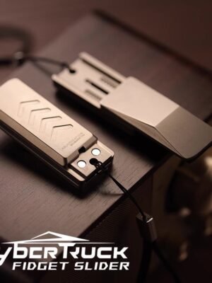 EDC Stainless Steel Cyber Pickup Metal Push Slider | Mechanical Stress Relief Fidget Toy for Adults