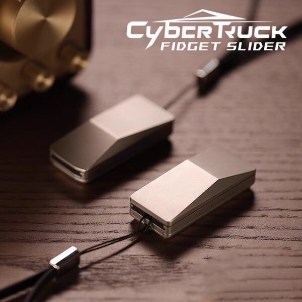 EDC Stainless Steel Cyber Pickup Metal Push Slider | Mechanical Stress Relief Fidget Toy for Adults