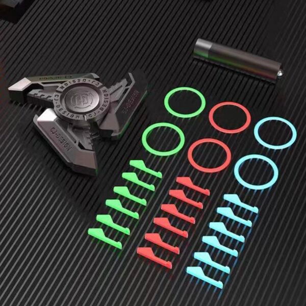 Luminous EDC Metal Fidget Spinner | Premium Alloy Stress Relief Toy | Innovative DIY Glow Strip Design