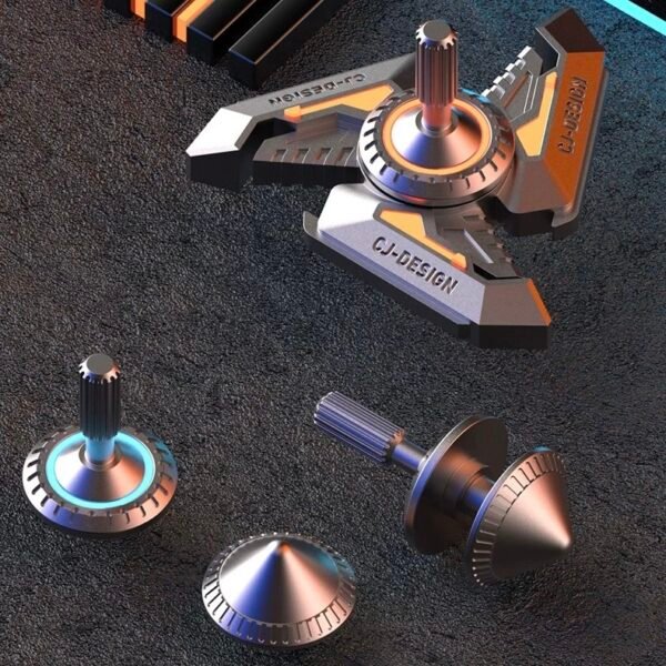 Luminous EDC Metal Fidget Spinner | Premium Alloy Stress Relief Toy | Innovative DIY Glow Strip Design