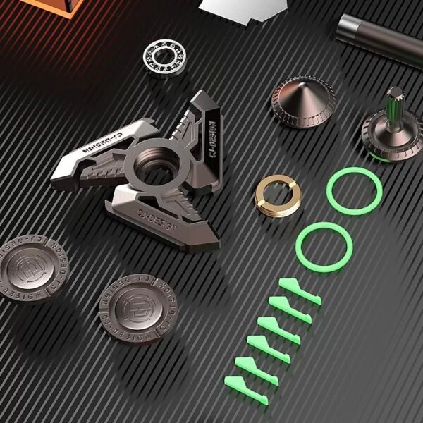 Luminous EDC Metal Fidget Spinner | Premium Alloy Stress Relief Toy | Innovative DIY Glow Strip Design