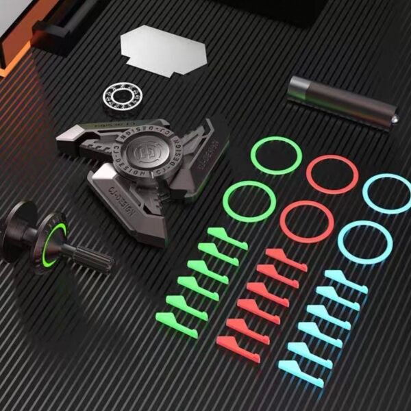 Luminous EDC Metal Fidget Spinner | Premium Alloy Stress Relief Toy | Innovative DIY Glow Strip Design